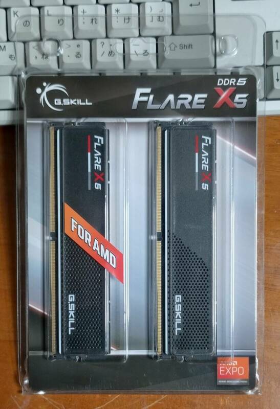 送料込み：中古★G.SKILL★Flare X5★F5-5200J3636C16GX2-FX5★DDR5-5200 PC5-41600★AMD EXPO★16GB2枚組＝2枚合計で32GB