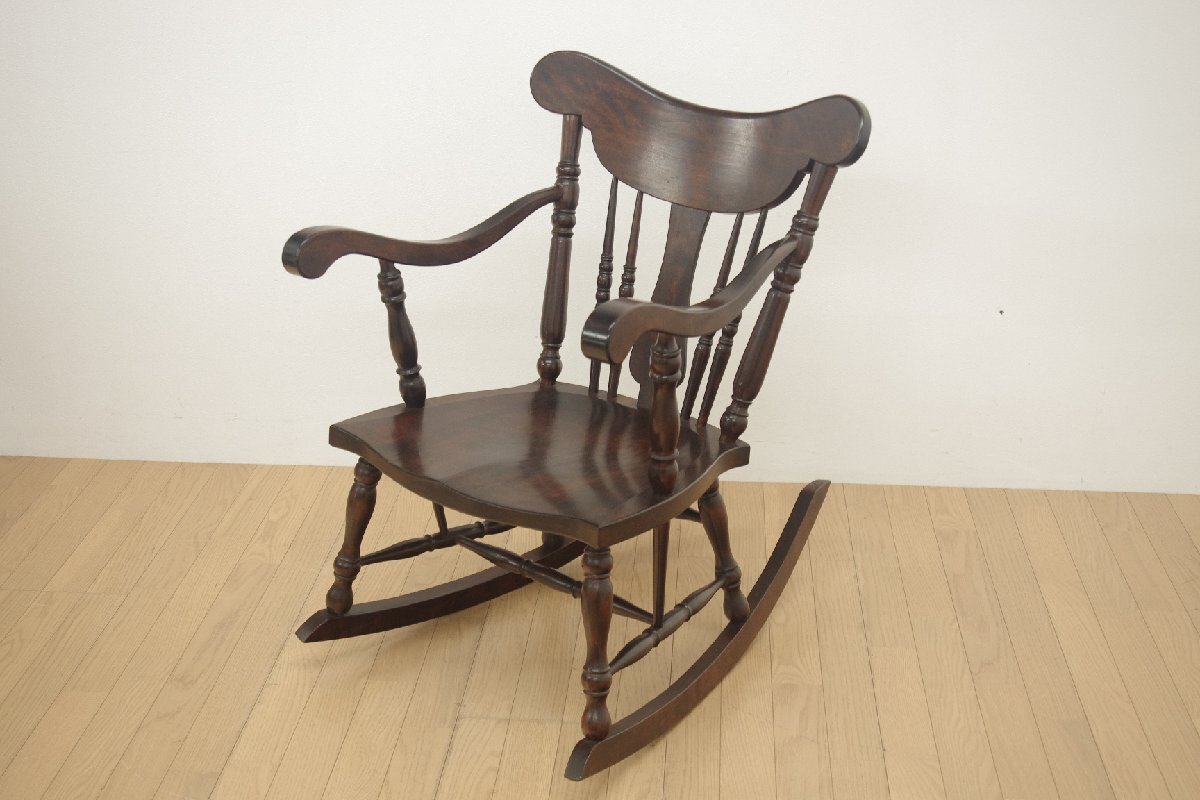 希少モデル 松本民芸家具 #39A型 ロッキングチェア ミズメ桜無垢材 揺り椅子 アームチェア 柳宗悦 レトロ 古民家 リビング クラシカル
