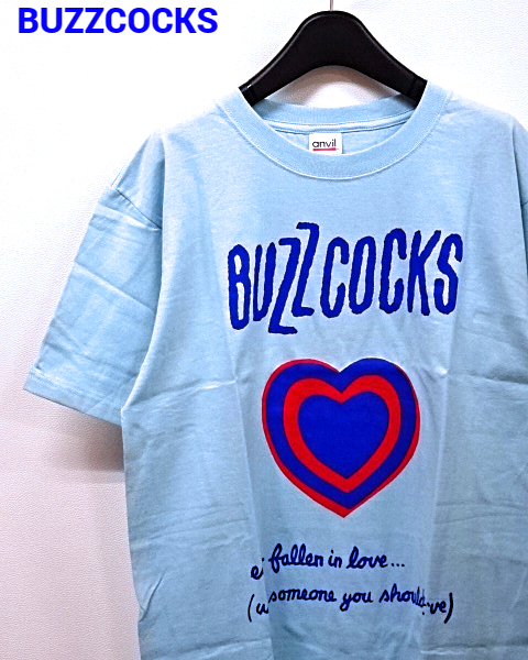 M 未使用【BUZZCOCKS Ever Fallen in Love T Shirt Meme Gift Funny Tee SAX バズコックス Tシャツ サックス OLD オールド】