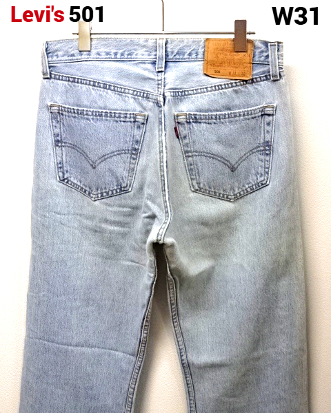 W31【Levi's 501 DENIM PANTS リーバイス 501 デニムパンツ MADE IN U.S.A. 米国製 ボタン裏刻印 520 0197 97年製 90年代 アメカジ 古着】