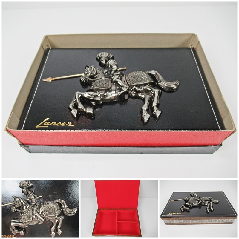 ◆[B71]Lancer　騎兵　ジュエリーボックス　アクセサリーケース　小物入れ　工芸品　ヴィンテージ　アンティーク　現状品