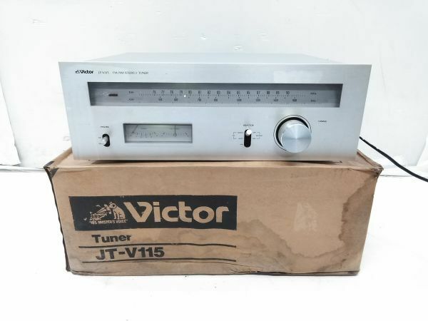 ♪動作品 Victor　ビクター JT-V115 FM/AMステレオチューナー 元箱付き A052310F @140♪