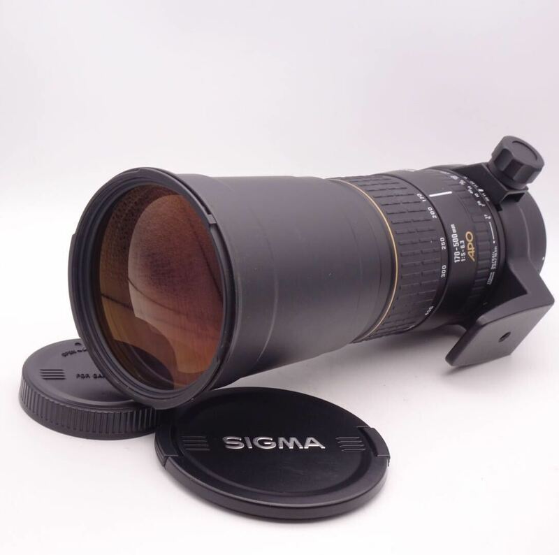 【動作確認済】 SIGMA APO 170-500 1:5-6.3 シグマ キャノンマウント カメラレンズ フード付 ケース有 現状販売 Canon EFマウント 