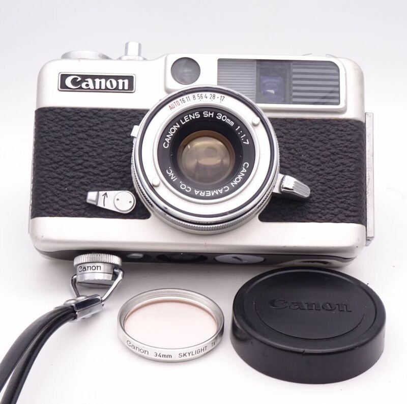 【外観極美品】 Canon Demi EE17 ハーフサイズカメラ レンジファインダー キャノン フィルムカメラ ハーフフレーム 30mm F1.7 