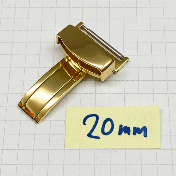 Dバックル　M　SS（イエローゴールドメッキ）　20mm　未使用・長期在庫処分品