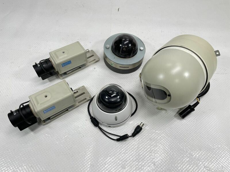 ◎●防犯カメラ 5点セット Panasonic WV-CF35A system AV AV-S1100 2台 メーカー不明2台 ドーム型 カメラ 監視カメラ 