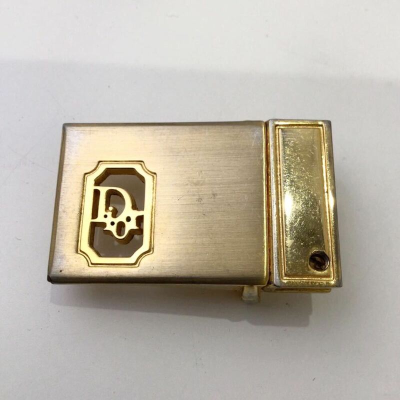 Christian Diorクリスチャン ディオール ベルトバックル バックルのみ トップ式 ゴールド ロゴ スペイン製 ベルト ナ12-6
