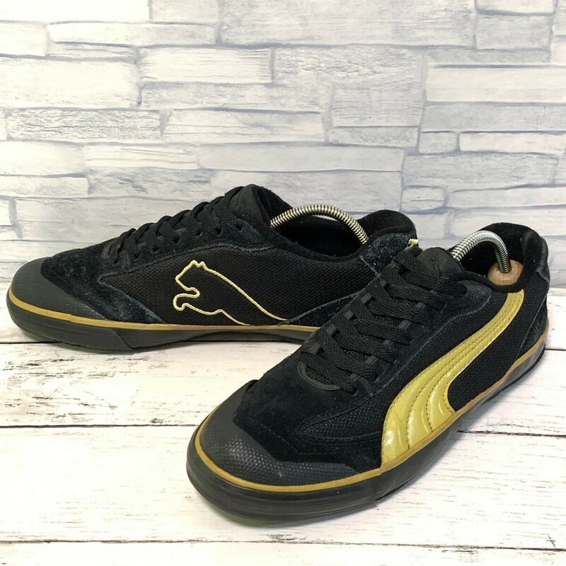 R6134bL PUMA プーマ フットサラ ローカットスニーカー メンズ 26.5cm ブラック 黒 スエード シューズ フットサルシューズ トレーニング