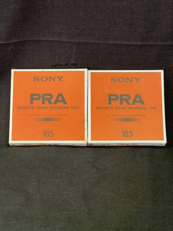 未使用 SONY ソニー オープンリールテープ PRA-52-185/PRA 2枚まとめ レコーディングテープ レトロ 現状品
