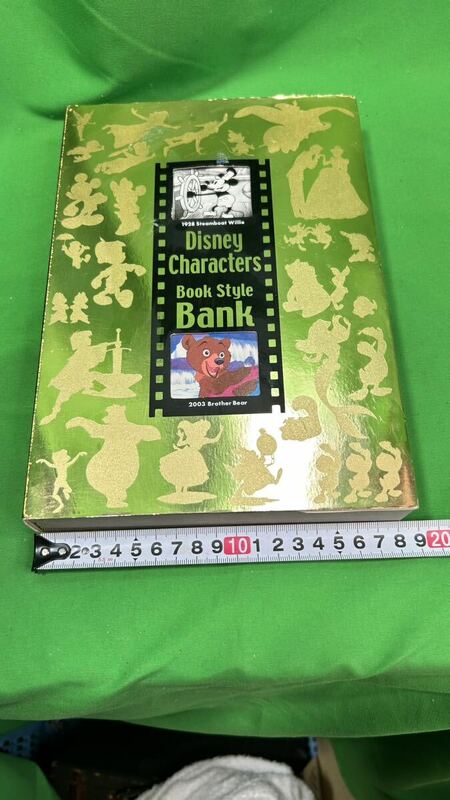 レトロ　希少品　ディズニー　ディズニー キャラクター ブックスタイル バンク Disney Characters Book Style Bank 貯金箱 貯金 500円 