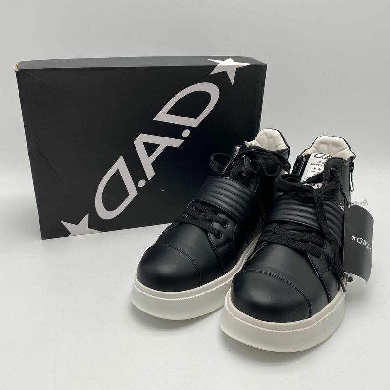 【1円〜】D.A.D ギャルソン デーアーデー スニーカー ブラック 靴 メンズ Lサイズ DD217-1418 