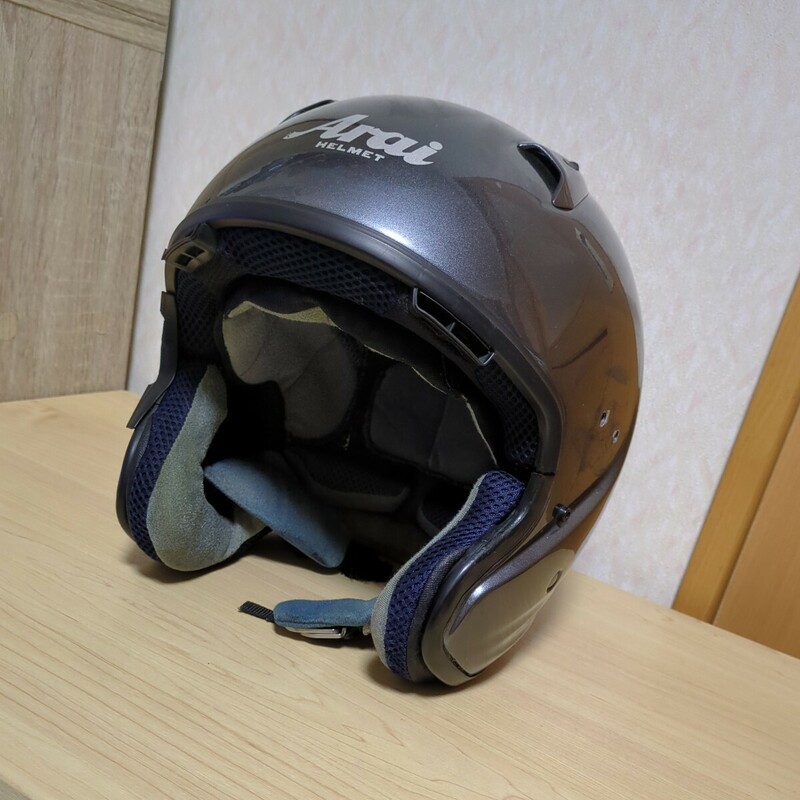  Arai アライ SZ-F SZF ALUMINA GRAY アルミナグレー Lサイズ 59-60cm ジェットヘルメット 現状品