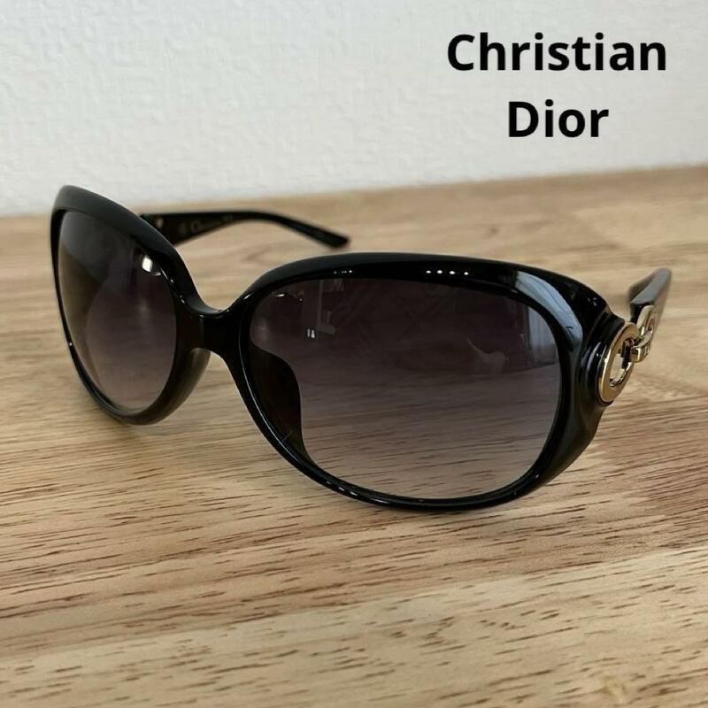 クリスチャンディオール　Dior Lady 1FS　サングラス　ロゴ　ブラック
