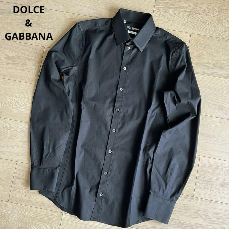 ドルチェ&ガッバーナ　SICILIA　ドレスシャツ　黒　ブラック　37サイズ