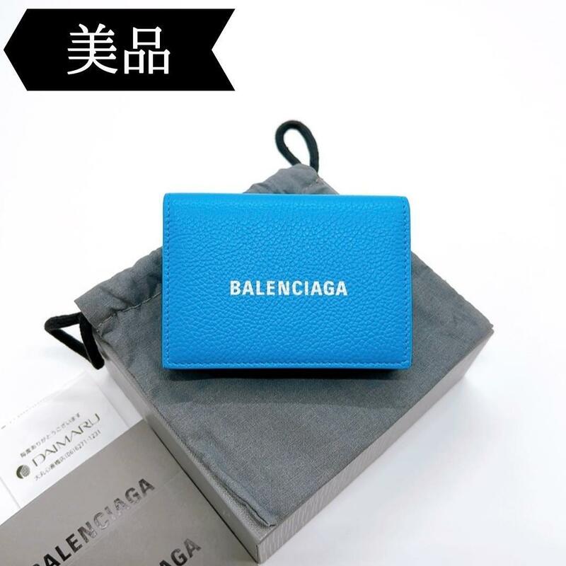 ◇バレンシアガ◇594312/レザー/三つ折り財布/ブランド