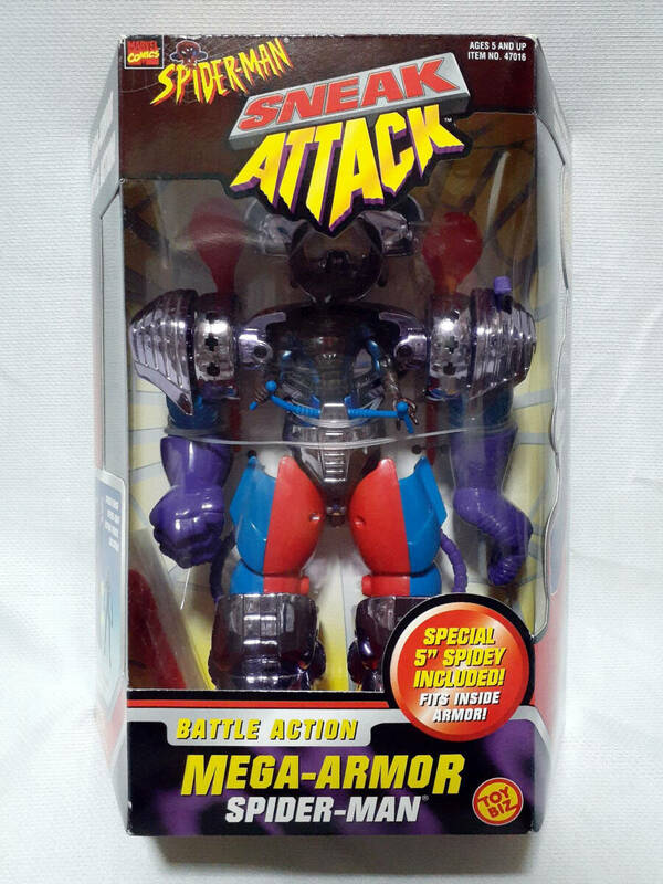 トイビズ1997年 メガアーマー スパイダーセンス スパイダーマン MEGA-ARMOR SPIDER-SENSE SPIDER-MAN TOYBIZアベンジャーズ パワードスーツ