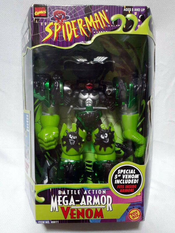 トイビズ 1997年 メガアーマー ヴェノム MEGA-ARMOR VENOM *TOYBIZ マーベル ）SPIDER-MAN アベンジャーズ スパイダーマン パワードスーツ