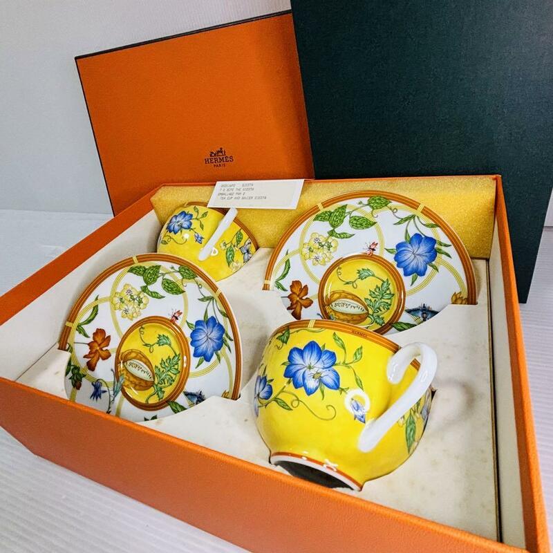 未使用 エルメス SIESTA ティーカップ ソーサー 2客セット LA シエスタ HERMES teacup saucer