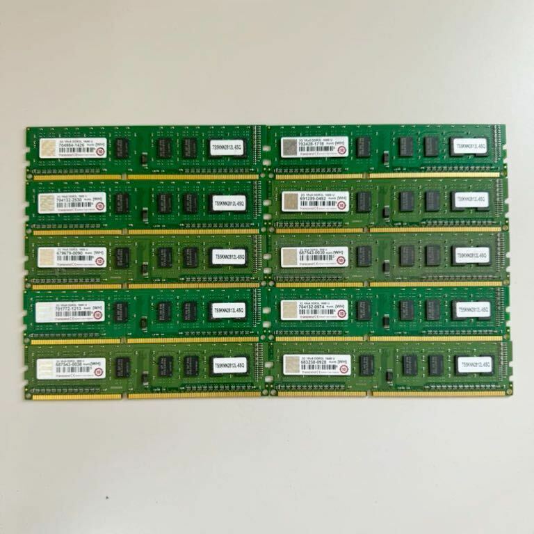 *Transcend メモリ 2G 1Rx8 DDR3L 1600U 2G×10枚 計20GB