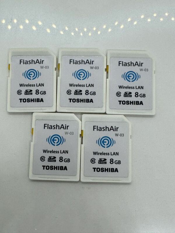 L335)東芝 FlashAir W-03 8GB / SDHC SDカード / Class10 / Wi-Fi 無線LAN 初期化済 5枚