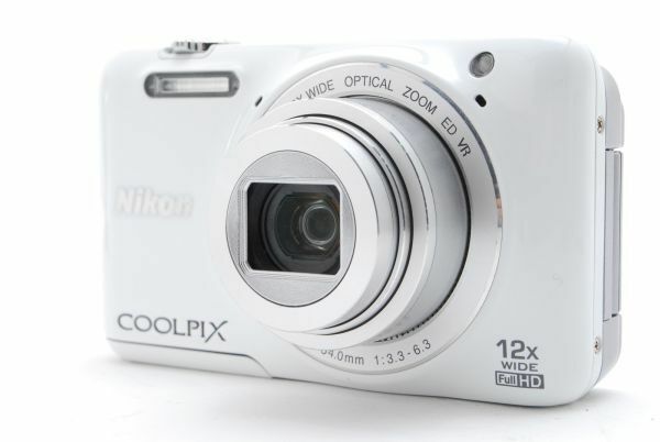 ニコン Nikon COOLPIX S6600 ホワイト 新品バッテリー付 《 自撮りができるコンデジ 》　R0503402-240533