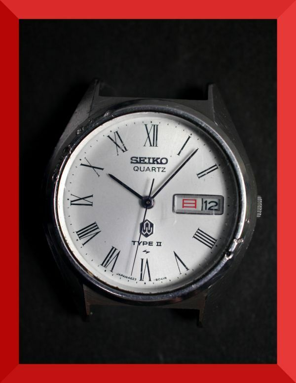 セイコー SEIKO TYPE Ⅱ クォーツ 3針 デイデイト 4623-8020 男性用 メンズ 腕時計 x837 稼働品