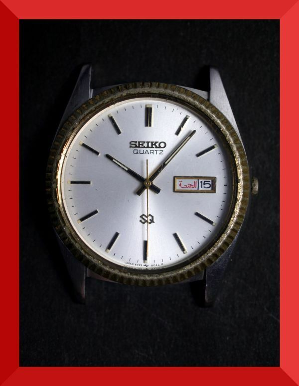 セイコー SEIKO SQ クォーツ 3針 デイデイト 5Y23-8A60 男性用 メンズ 腕時計 x853 稼働品