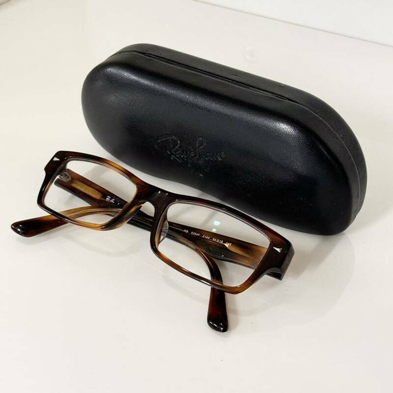 【超美品】Ray-Ban★レイバン★メガネフレーム★眼鏡★RB 5254F 2144★メンズ レディース★兼用★べっ甲柄ブラウン★フリーフィット