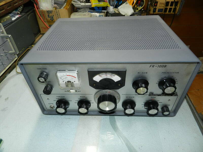 YAESU FR-100B 通信形受信機　FM検波回路増設　再メッキ済み　レストア済み