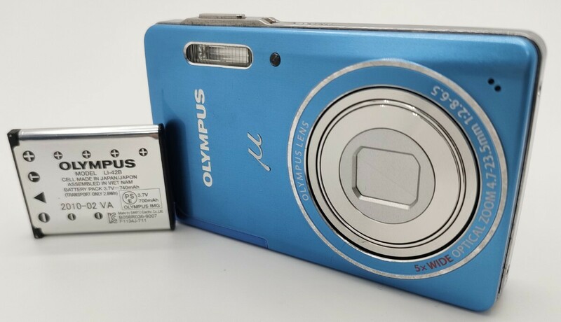 【外観美品】OLYMPUS オリンパス コンパクトデジタルカメラ μ-5010 ライトブルー