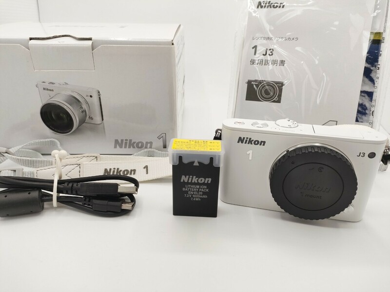 Nikon ニコン ミラーレス一眼 1 J3 ホワイト ボディ