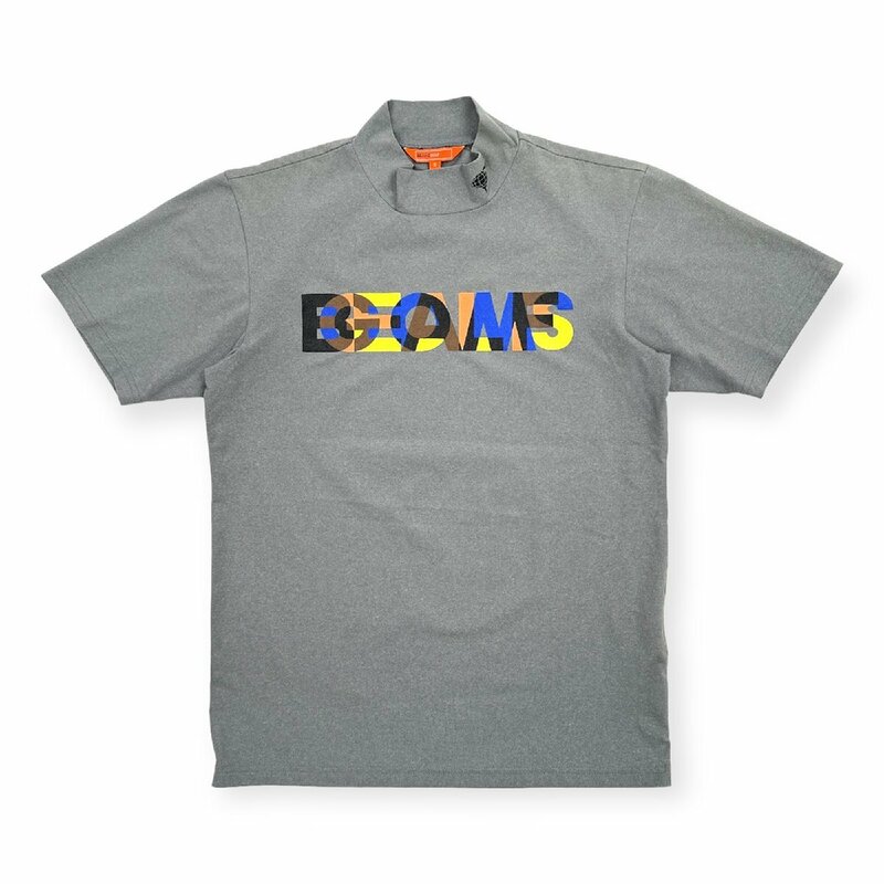 BEAMS GOLF ビームスゴルフ ロゴプリント ハイネック ドライ 半袖Tシャツ カットソー Sサイズ /グレー/メンズ/日本製