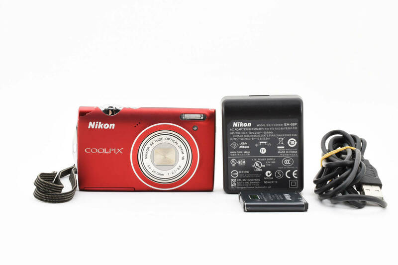 ★訳あり品大特価★ニコン Nikon COOLPIX S5100 レッド コンパクトデジタルカメラ L280#2965