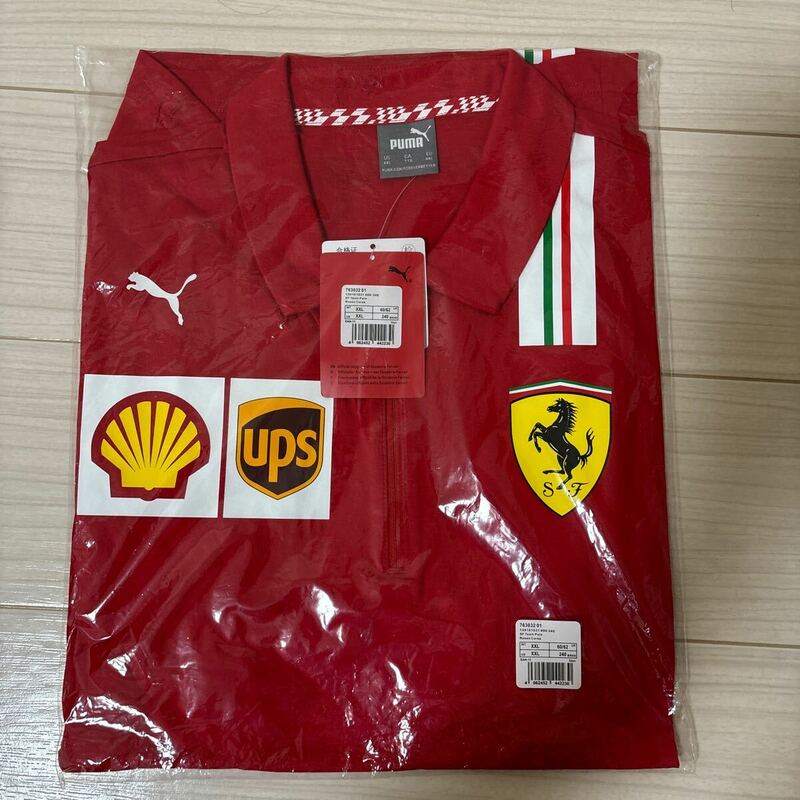新品 未開封 F1 PUMA Scuderia Ferrari SF Rosso Corsaプーマ スクーデリア フェラーリ ハーフジップ ポロシャツ サイズ: XXL 定価12,960