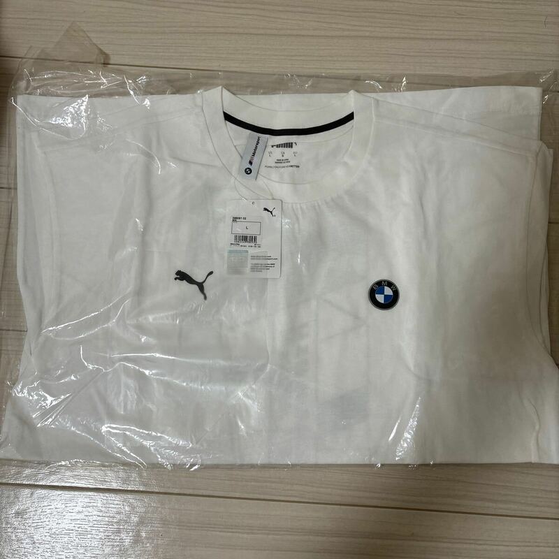 新品 未開封 PUMA BMW M/Motorsport プーマ BMW Mモータスポーツ オフィシャル Tシャツ サイズ: L カラー:ホワイト 定価: 5,940円 