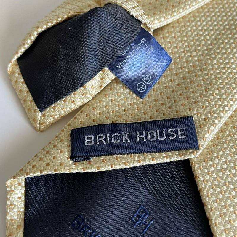 BRICK HOUSE by TOKYO SHIRT（ブリックハウス） イエローカラーネクタイ