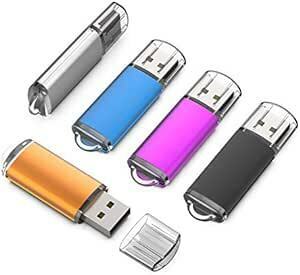 KEXIN USBメモリ・フラッシュドライブ 32GB 5個セット USB 2.0 USBメモリースティック キャップ式 データ転