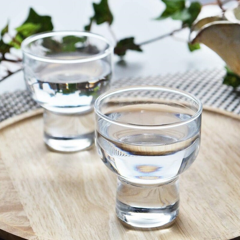 6個セット シンプル キュート 冷酒グラス 洗練された 透明 丸みのある 日本酒 グラス エレガント 艶やか 日本製 飲み会用 普段使い