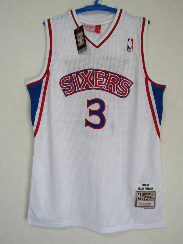【未使用品】 NBA 76ers IVERSON #3 アレン・アイバーソン　セブンティ・シクサーズ ユニフォーム ゲームシャツ ジャージ