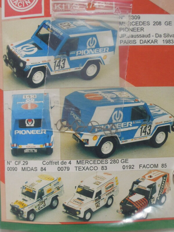  MINI RACING MERCEDES 280 GE 4X4 PARIS DAKAR 4台セット