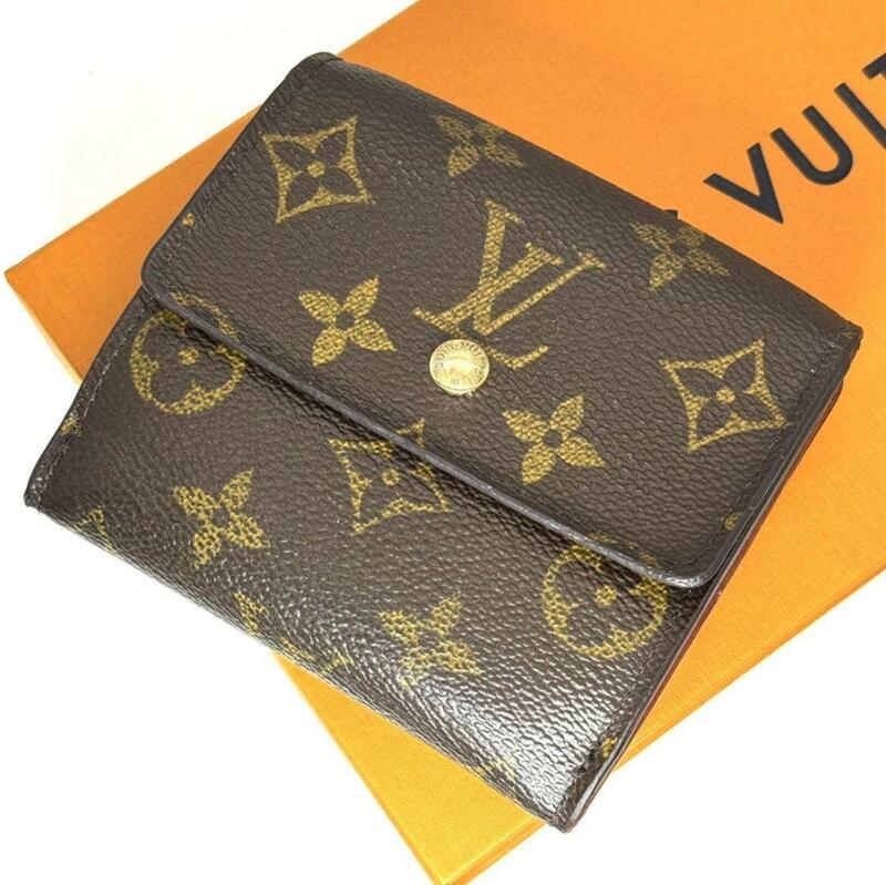 ルイヴィトン ポルトモネ ビエ カルトクレディ モノグラム Wホック 折り財布 M61652 LOUIS VUITTON ユニセックス