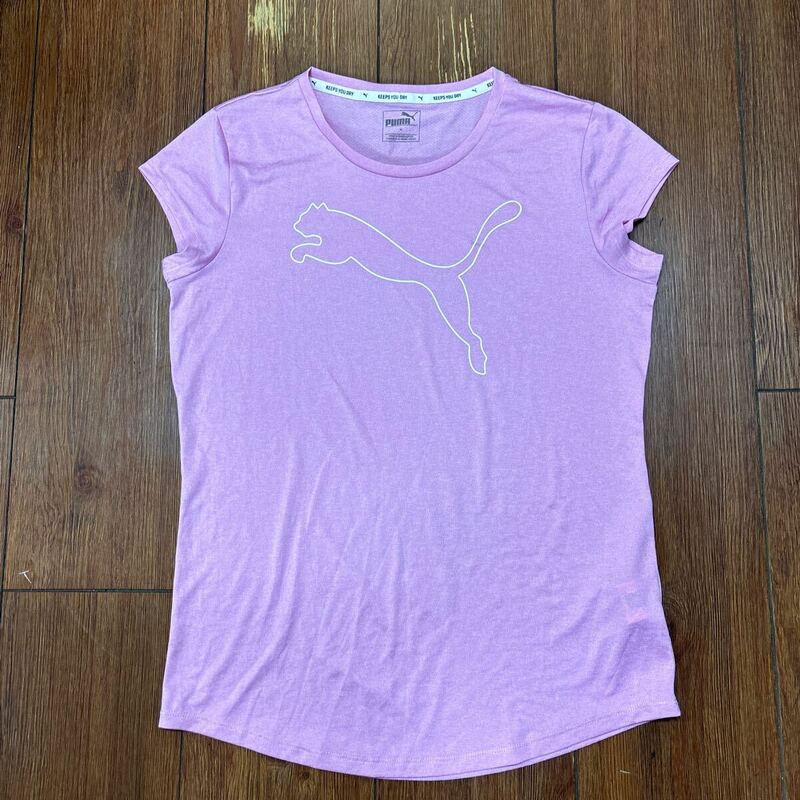 PUMA プーマ Tシャツ レディース フレンチスリーブ XL ピンク c1