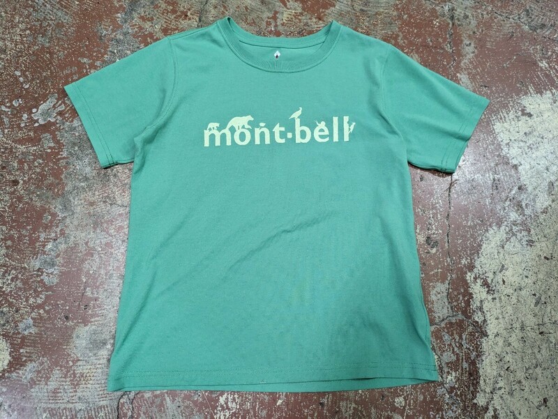 montbell モンベル 半袖 Tシャツ ロゴ 緑系 m 八b1