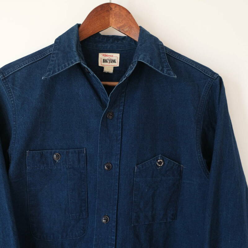 【 BIGYANK × ANATOMICA 】INDIGO WORK SHIRT 1935 ビッグヤンク アナトミカ ワーク 長袖シャツ / インディゴ 藍染 / 日本製