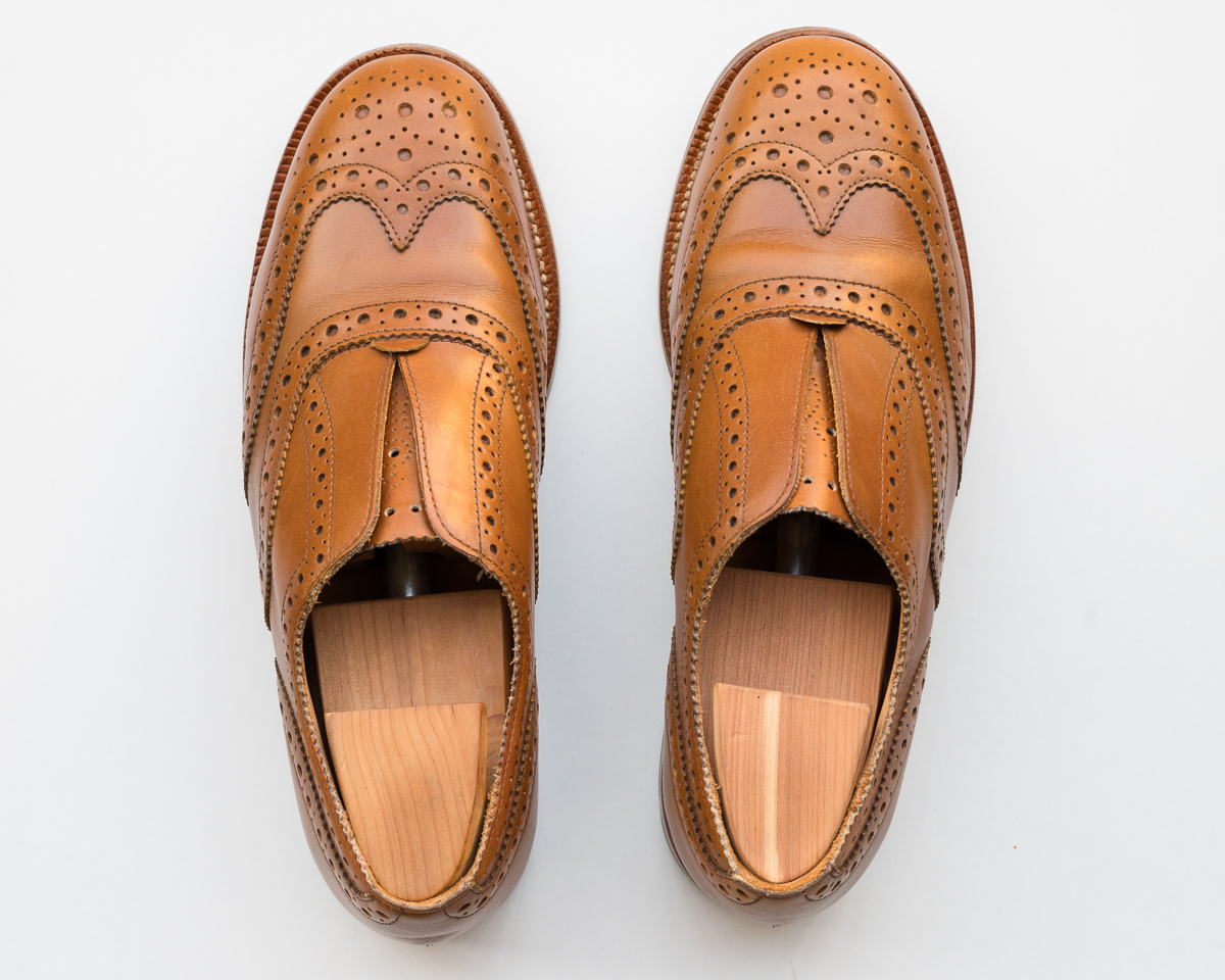 POKIT ポキット HORACE II, UK7, 24.5cm, Made In England ウィングチップ ドレスシューズ スリッポン