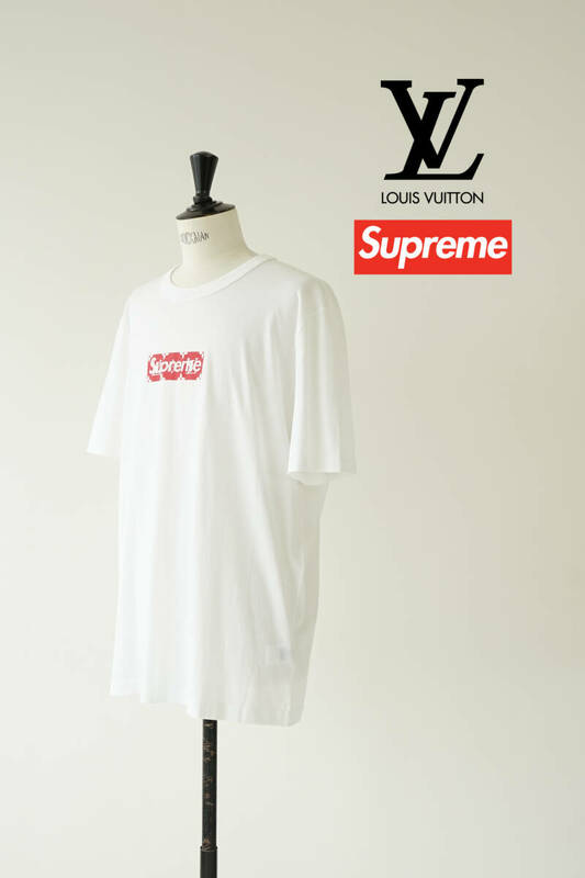 希少 17AW LOUIS VUITTON × SUPREME ルイヴィトン × シュプリーム モノグラム ボックスロゴ Tシャツ size XL HDY92WJCB 0510044