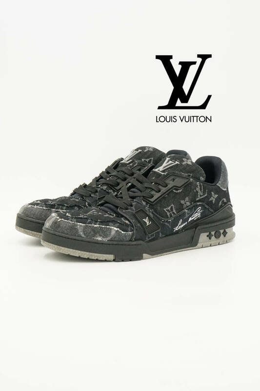 2023W LOUIS VUITTON ルイヴィトン LVトレイナーライン デニム スニーカー size 7.5 FD0273 0514958