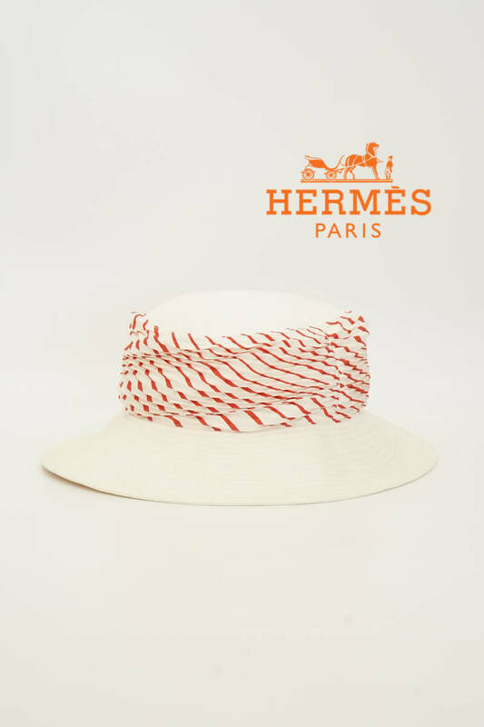 HERMES エルメス コットン×シルク ハット 帽子 size 58 0515668