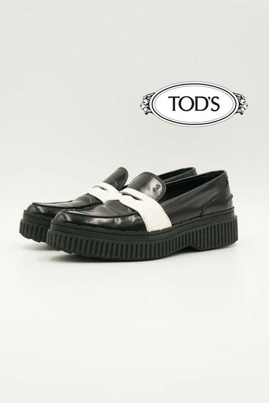 TOD’S トッズ バイカラー 厚底 ローファー size 37 0521517