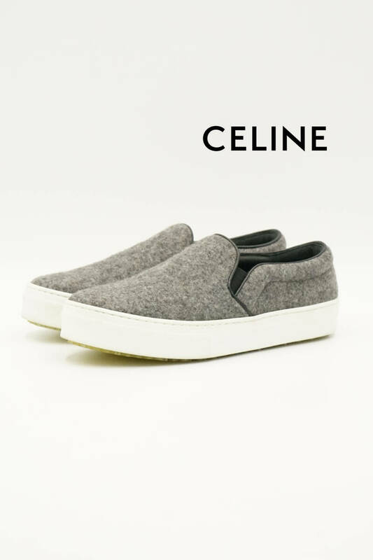 CELINE by Phoebe Philo セリーヌ フィービー マルチ力ラー スリッポン size 37.5 24.5cm 0521090